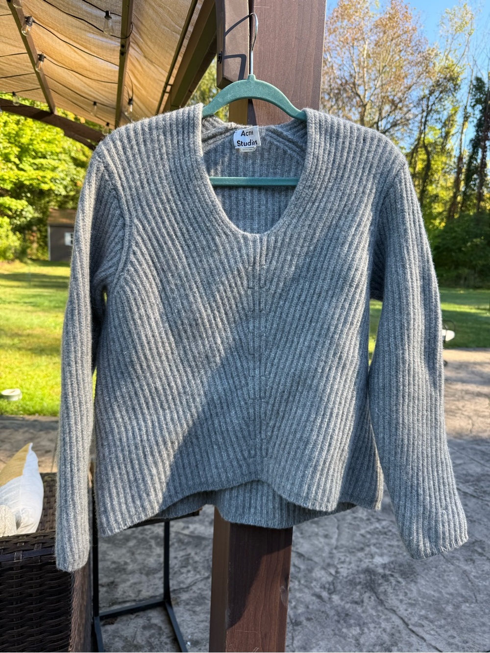 Acne Studios Gray Wool Sweater